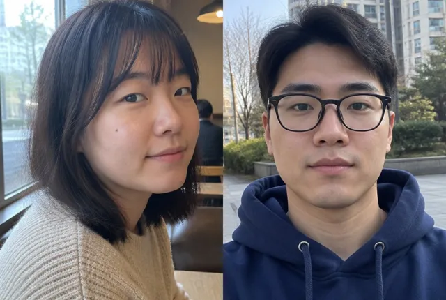 올린 사진 두 장 견본