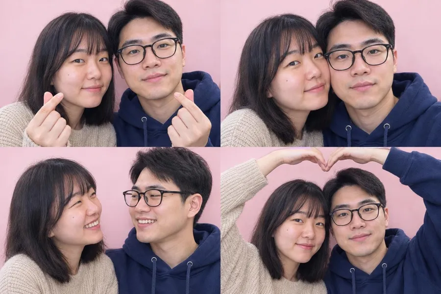 AI가 새로 찍은 네 컷 견본